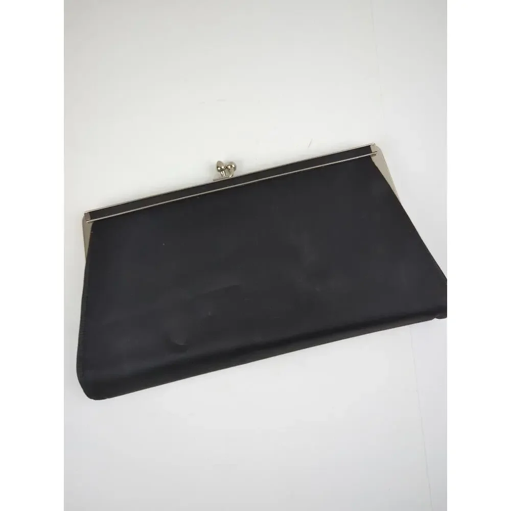 Elegant Black Clutch with Silver Accents - Picture 3 of 10
